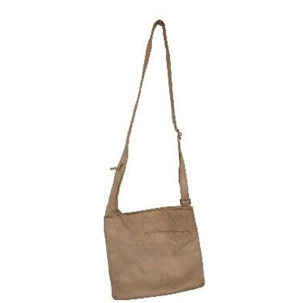 Radley Purse Crossbody Bag Light Tan Leather Zippered Purse